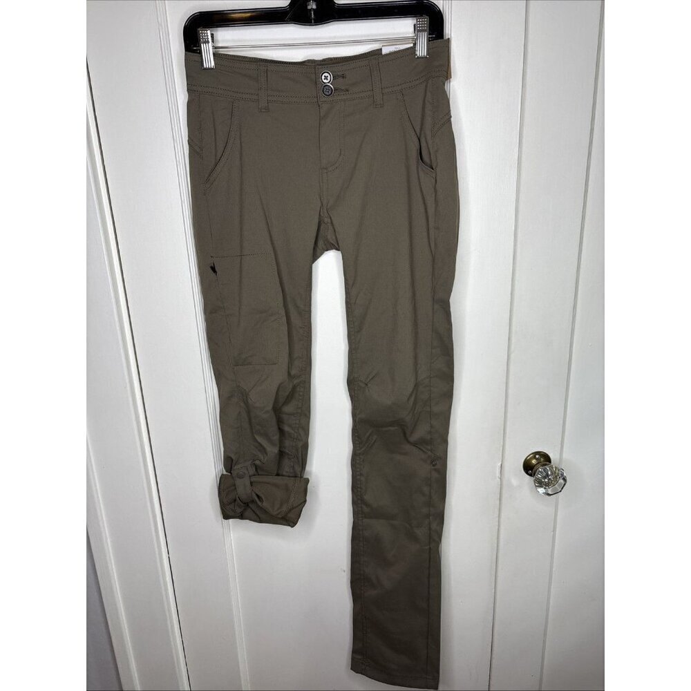 NEW prAna $95 SLATE GREEN HALLE STRAIGHT PANT SZ 0 Tall Inseam Stretch